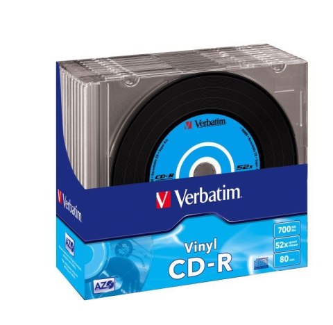 VERBATIM CD-R Verbatim 52x 700MB (Slim 10) VINYL AZO