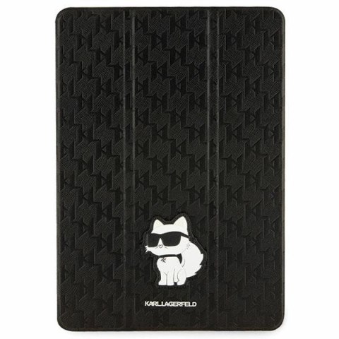 Etui Karl Lagerfeld Saffiano Monogram Choupette na iPad 10.2" - czarne