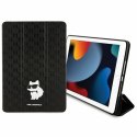 Etui Karl Lagerfeld Saffiano Monogram Choupette na iPad 10.2" - czarne