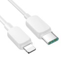 Kabel Joyroom Multi-Color Series A14 USB-C / Lightning 20W 1.2 m - biały