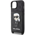 Etui Karl Lagerfeld Crossbody Saffiano Monogram Ikonik na iPhone 14 - czarne