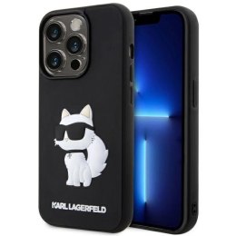 Etui Karl Lagerfeld Rubber Choupette 3D na iPhone 14 Pro Max - czarne