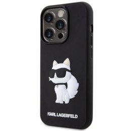 Etui Karl Lagerfeld Rubber Choupette 3D na iPhone 14 Pro Max - czarne