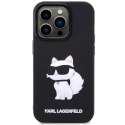 Etui Karl Lagerfeld Rubber Choupette 3D na iPhone 14 Pro Max - czarne