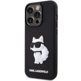 Etui Karl Lagerfeld Rubber Choupette 3D na iPhone 14 Pro - czarne