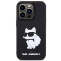 Etui Karl Lagerfeld Rubber Choupette 3D na iPhone 14 Pro - czarne