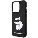 Etui Karl Lagerfeld Rubber Choupette 3D na iPhone 14 Pro - czarne