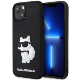 Etui Karl Lagerfeld Rubber Choupette 3D na iPhone 14 - czarne