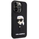 Etui Karl Lagerfeld Rubber Ikonik 3D na iPhone 14 Pro Max - czarne