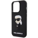 Etui Karl Lagerfeld Rubber Ikonik 3D na iPhone 14 Pro Max - czarne