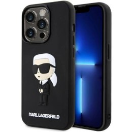 Etui Karl Lagerfeld Rubber Ikonik 3D na iPhone 14 Pro - czarne