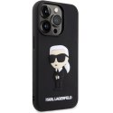 Etui Karl Lagerfeld Rubber Ikonik 3D na iPhone 14 Pro - czarne