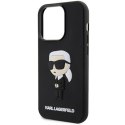 Etui Karl Lagerfeld Rubber Ikonik 3D na iPhone 14 Pro - czarne