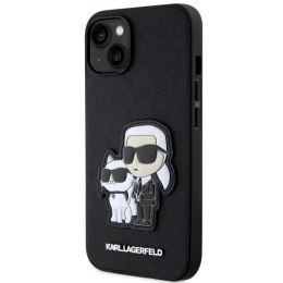 Etui Karl Lagerfeld Saffiano Karl&Choupette na iPhone 14 Plus - czarne