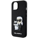 Etui Karl Lagerfeld Saffiano Karl&Choupette na iPhone 14 Plus - czarne