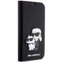 Etui Karl Lagerfeld Saffiano Karl&Choupette na iPhone 14 Pro - czarne