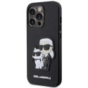 Etui Karl Lagerfeld Saffiano Karl&Choupette na iPhone 14 Pro - czarne