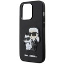 Etui Karl Lagerfeld Saffiano Karl&Choupette na iPhone 14 Pro - czarne