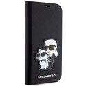 Etui Karl Lagerfeld Saffiano Karl&Choupette na iPhone 14 - czarne