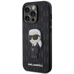 Etui Karl Lagerfeld Saffiano Monogram Ikonik na iPhone 14 Pro - czarne