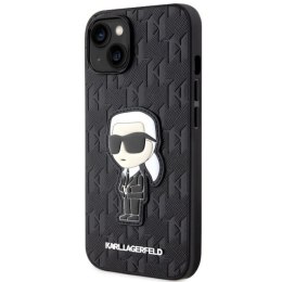 Etui Karl Lagerfeld Saffiano Monogram Ikonik na iPhone 14 - czarny