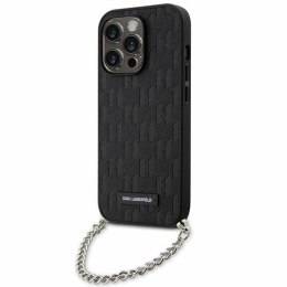 Etui Karl Lagerfeld Saffiano Monogram Chain na iPhone 14 Pro - czarne