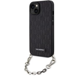 Etui Karl Lagerfeld Saffiano Monogram Chain na iPhone 14 - czarne