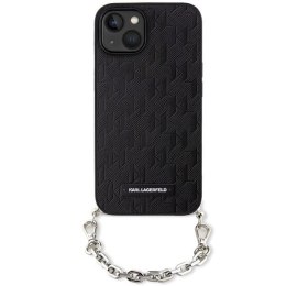 Etui Karl Lagerfeld Saffiano Monogram Chain na iPhone 14 - czarne