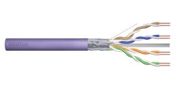 Digitus Kabel teleinformatyczny instalacyjny DIGITUS kat.6, F/UTP, Dca, drut, AWG 23/1, LSOH, 305m, fioletowy, szpula