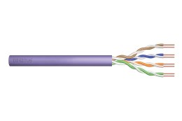 Digitus Kabel teleinformatyczny instalacyjny DIGITUS kat.6, U/UTP, Eca, drut, AWG 24/1, PVC, 305m, fioletowy, karton