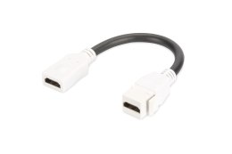 Digitus Moduł Keystone DIGITUS HDMI z kablem 12cm łącznik do gniazd i pustych paneli żeński/żeński biały