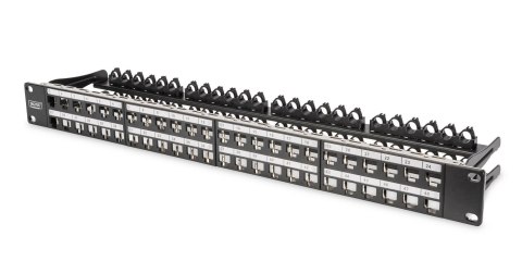 Digitus Patch panel pusty DIGITUS 19" 48 port 1U do modułów keystone (RAL 9005)