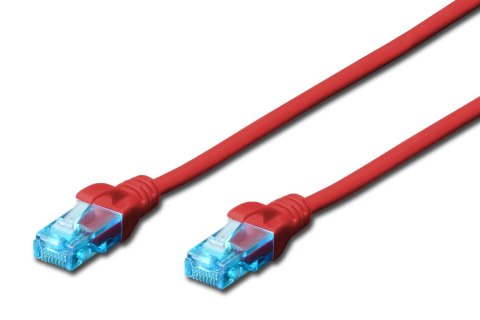 Digitus Patchcord DIGITUS UTP kat. 5e 5m PVC czerwony