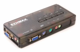 EDIMAX TECHNOLOGY Switch KVM Edimax EK-PAK4 4xPS2 z kablami, audio i mic