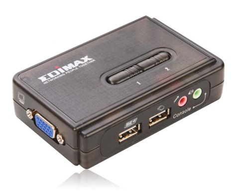 EDIMAX TECHNOLOGY Switch KVM Edimax EK-UAK2 2xUSB z kablami, audio i mic