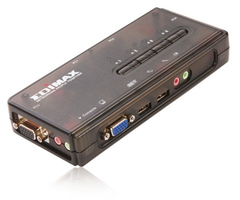 EDIMAX TECHNOLOGY Switch KVM Edimax EK-UAK4 4xUSB z kablami, audio i mic