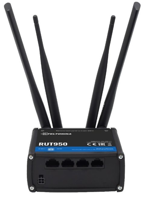 Teltonika Router 4G LTE Teltonika RUT950, WiFi 802.11b/g/n, 2x SIM, 4x LAN/WAN 10/100 Mbps