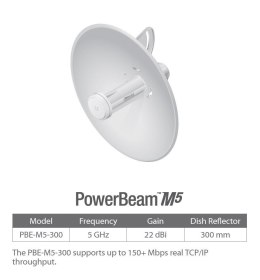 Ubiquiti Networks Inc Access Point UBIQUITI PowerBeam M5 22dBi 5GHz 802.11n PoE High-Performance airMAX Bridge