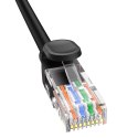 Kabel Ethernet Baseus High Speed Cat 5 RJ-45 1000Mb/s 0.5m okrągły - czarny