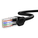 Kabel Ethernet Baseus High Speed Cat 5 RJ-45 1000Mb/s 0.5m okrągły - czarny