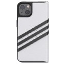 Etui Adidas OR Booklet Case PU na iPhone 13 - biało-czarne