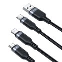 Kabel Joyroom Multi-Use Series S-A18 3w1 USB-A - Lightning / USB-C / micro USB 1.2m - czarny