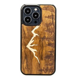 Etui Bewood Góry Imbuia drewniane na iPhone 13 Pro - jasnobrązowe