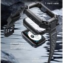 Zestaw etui Supcase Unicorn Beetle Pro i szkło hartowane na Apple Watch 4/5/6/7/8/9/SE (44 / 45 mm) - czarne