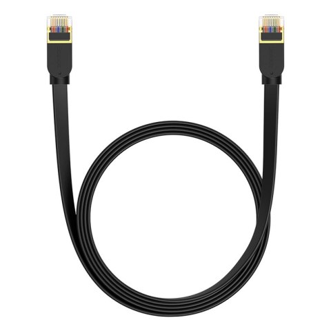 Baseus szybki kabel sieciowy RJ45 cat. 7 10Gbps 2m płaski czarny