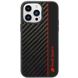 Etui Audi Carbon Fiber Stripe na iPhone 14 Pro - czarne