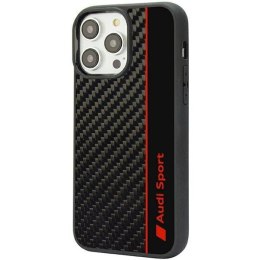 Etui Audi Carbon Fiber Stripe na iPhone 14 Pro - czarne