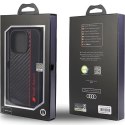 Etui Audi Carbon Fiber Stripe na iPhone 14 Pro - czarne