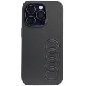 Etui Audi Synthetic Leather na iPhone 14 Pro - czarne