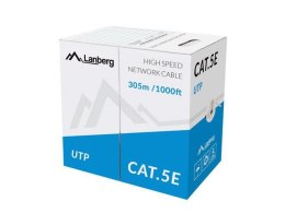 LANBERG Kabel UTP Lanberg kat. 5e 305m drut CCA czerwony